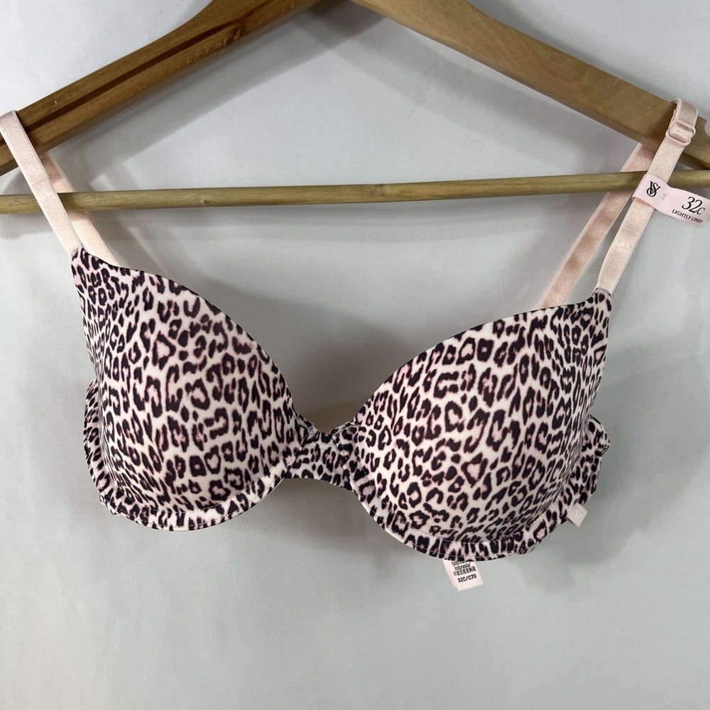 NWT‎ Victoria Secret Animal Print Lightly Padded Bra Size 32 C